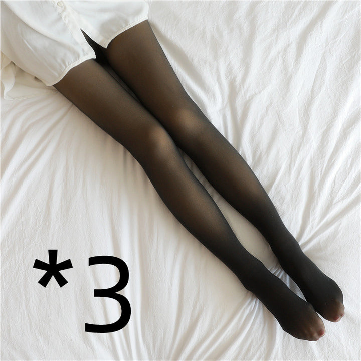 Fake Translucent Plus Size Leggings Pantyhose Women Thermal Winter