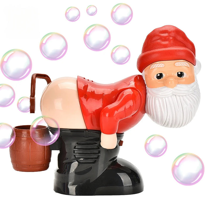 Electric Santa Claus Bubbles Machine Music Light Toy