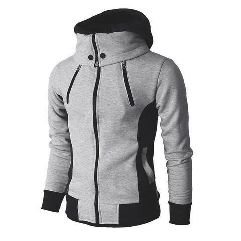 Men's Zip UP Hooded Jacket  Sports Sweatshirt Jacket