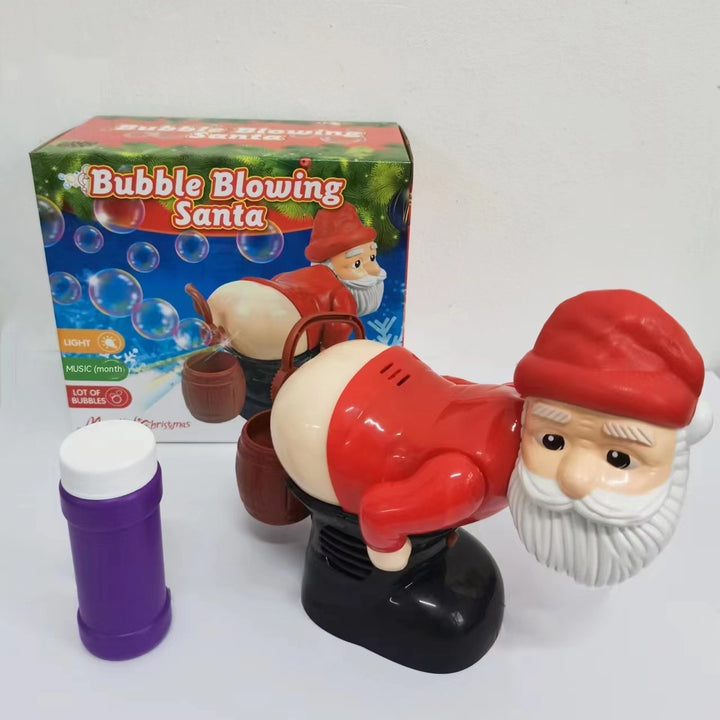 Electric Santa Claus Bubbles Machine Music Light Toy