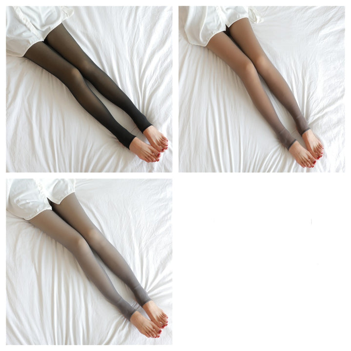 Fake Translucent Plus Size Leggings Pantyhose Women Thermal Winter